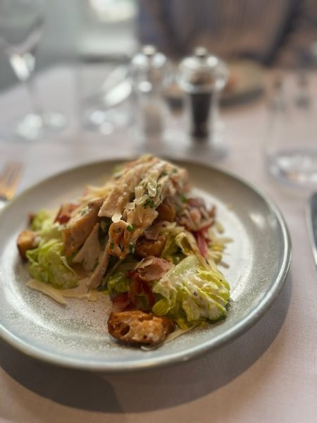 caesar salad up close