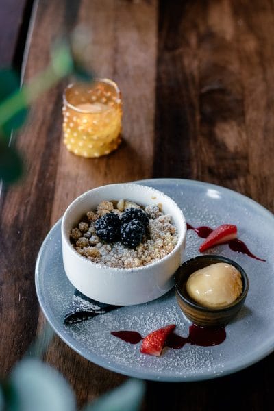 Apple and Blackberry Crumble