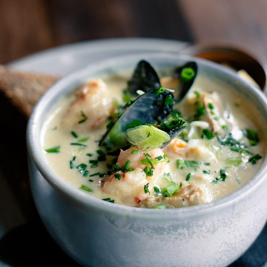 Chowder Showing Mussels