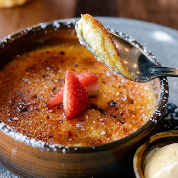 Creme Brulee up close with Spoon