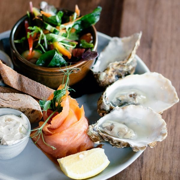 Oysters and smoked salmon