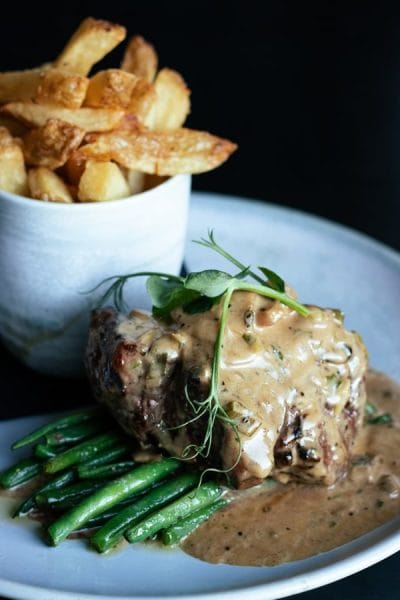 Filet Diane Steak chips